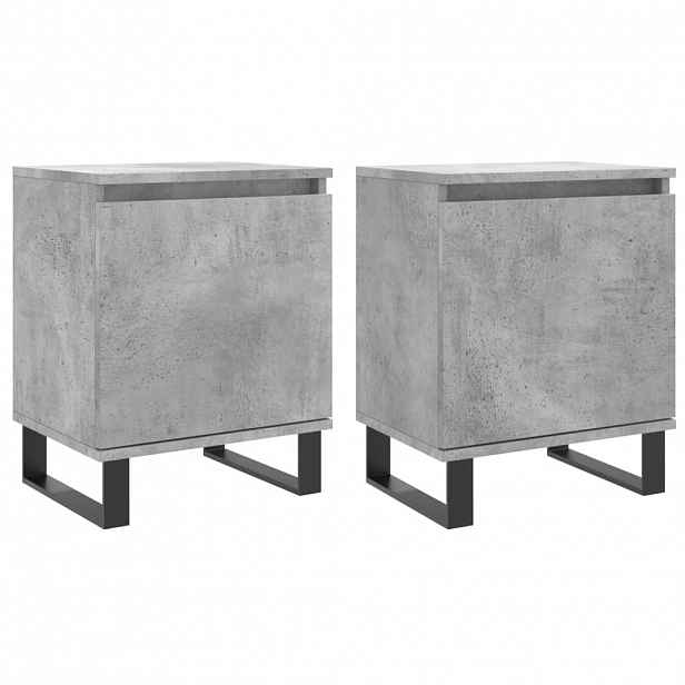 vidaXL Noční stolky 2 ks betonově šedé 40x30x50 cm kompozitní dřevo