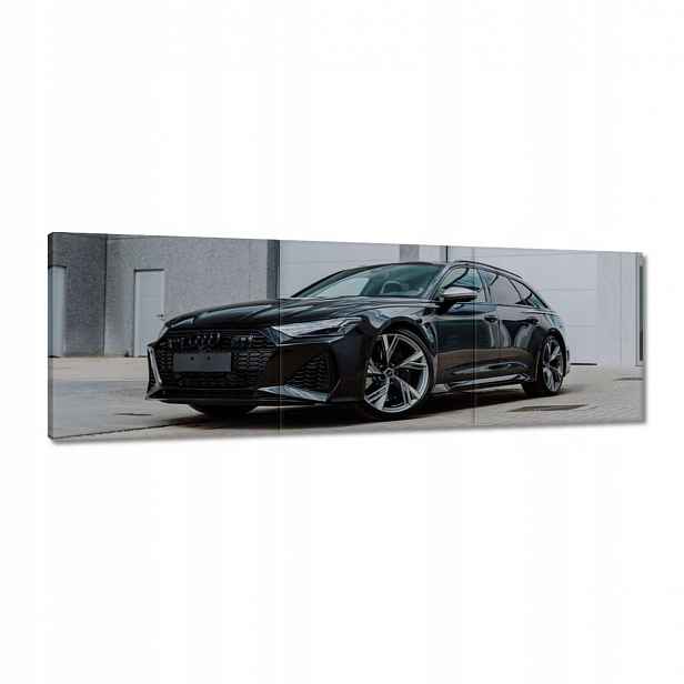 Obrazy 120x40 Černé auto Audi