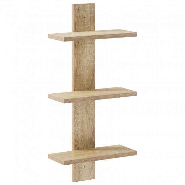 vidaXL Nástěnná polička Dub sonoma 30 x 13,5 x 64,5 cm