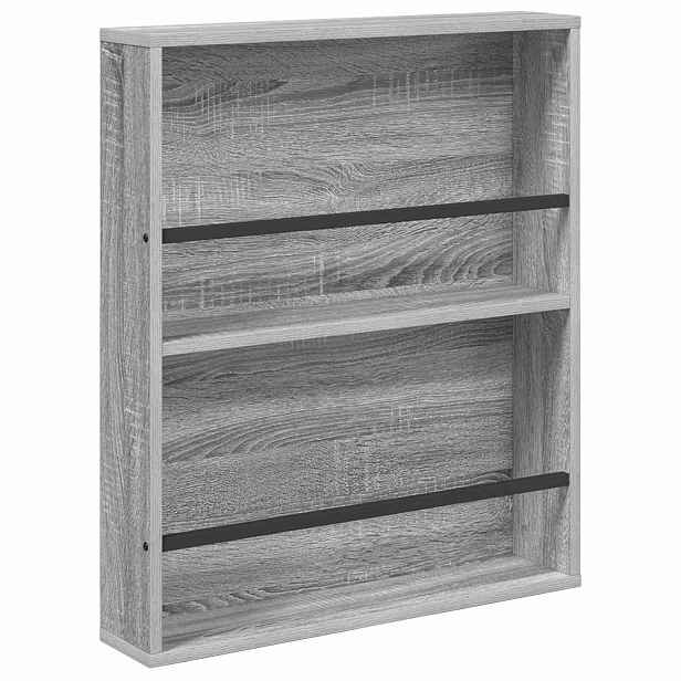 vidaXL Regál na časopisy Šedý Sonoma 60 x 12 x 70 cm Kompozitní dřevo