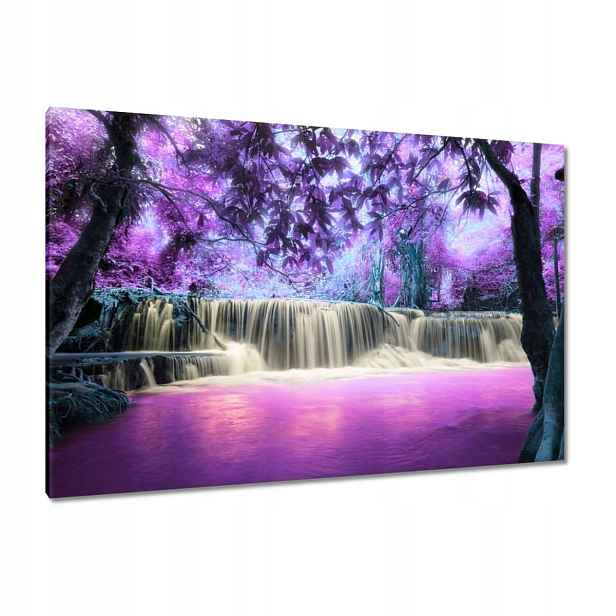 Obrazy 120x80 Fialový vodopád