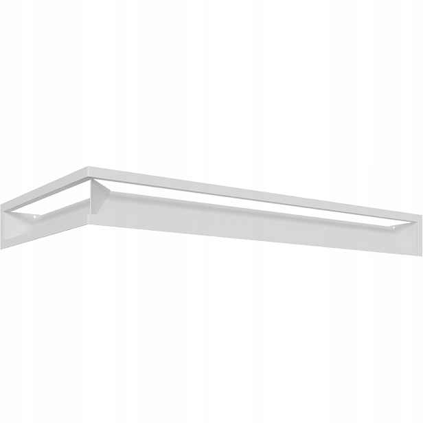 Ventilační mřížka do krbu Luft rohová pravá 40x80x9 bílá Slim