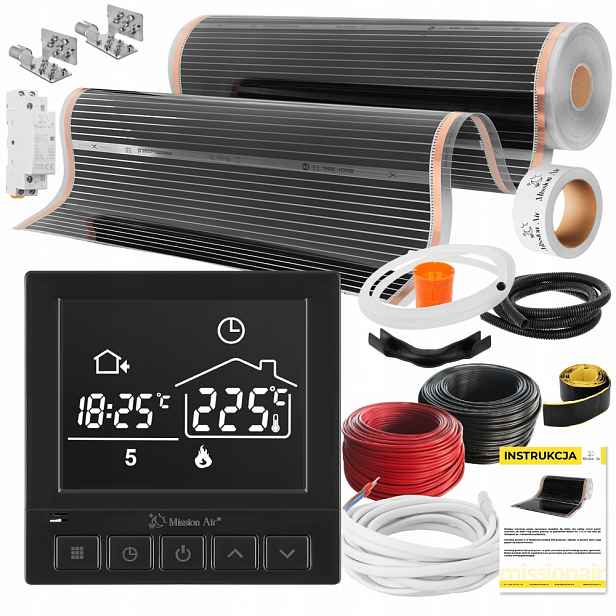 Set Fólie Vyhřívací Podložka Infračervená 22 m² 160 W