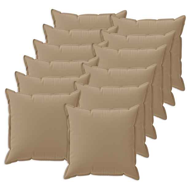 vidaXL Polštář s polštářem HOUTEN 12 ks Taupe Polyester