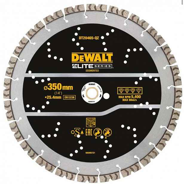 DeWALT - Diamantový řezný kotouč na tvrdé materiály 350x25,4 mm DT20465