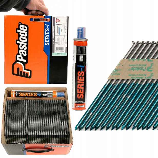 Paslode Sada hřebíků spojených papírem, hladké 3,4 x 100 mm a 2 gázy