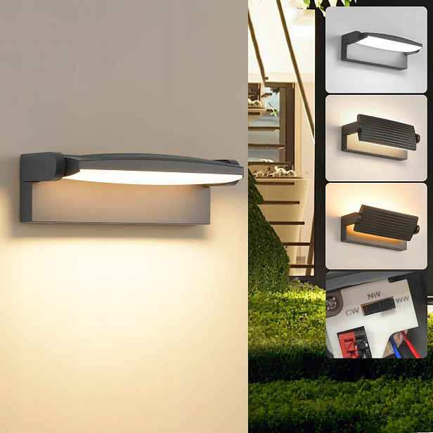 Sanshi Venkovní lampa 30W Vodotěsná IP65 Led Panel 350° Zahrada Terasa