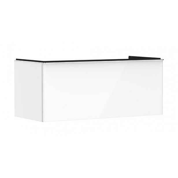 Skříňka pod umyvadlo pod desku Hansgrohe Xelu Q 118x49,5x55 cm bílá lesklá 54062000