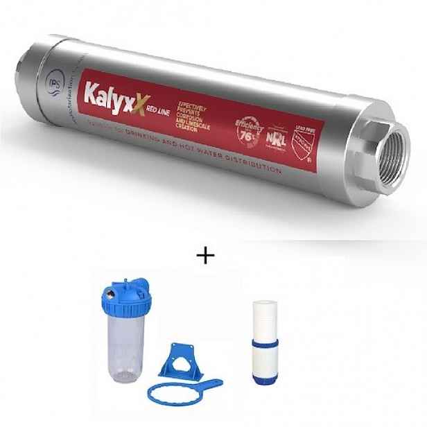 Změkčovač vody KalyxX IPS RedLine 1/2" + domácí filtr s vložkou IPSKXRG12HF121010M