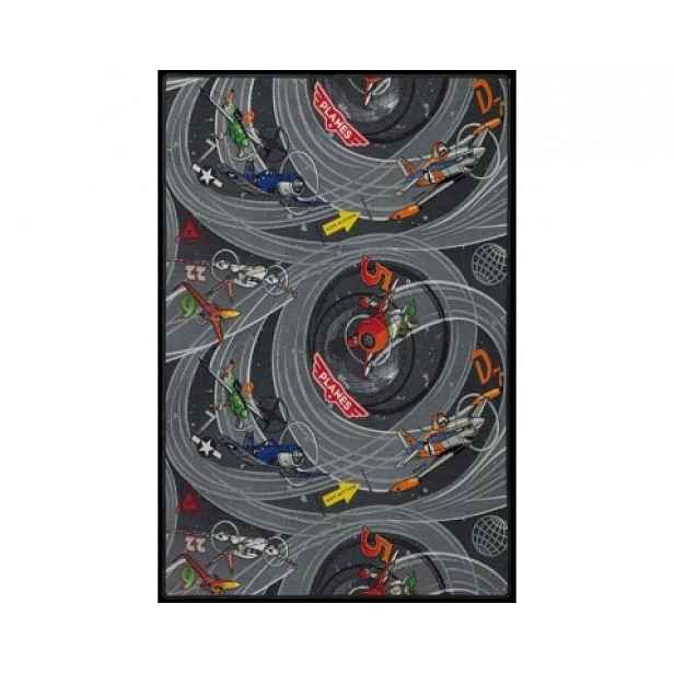 Dětský koberec Letadla 100x150 cm, černý