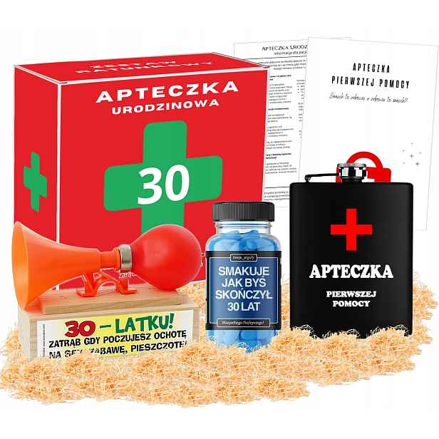 Dárek k 30. narozeninám pro chlapa, pilulky Placatka Trubka Leták