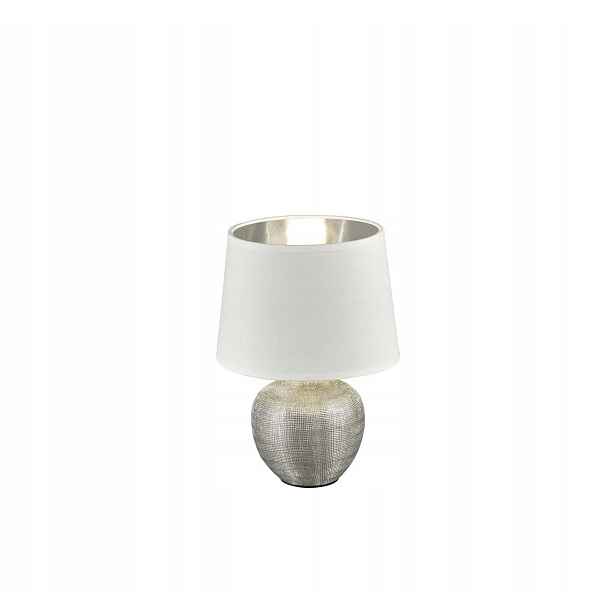 Stolní lampa Luxor Stříbrná Rl keramická s krytem E14 40W
