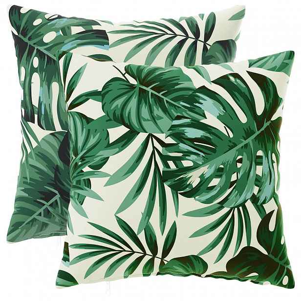 vidaXL Povlak na polštář 2 pcs HEERLEN Vzor listů 50 x 50 cm Polyester