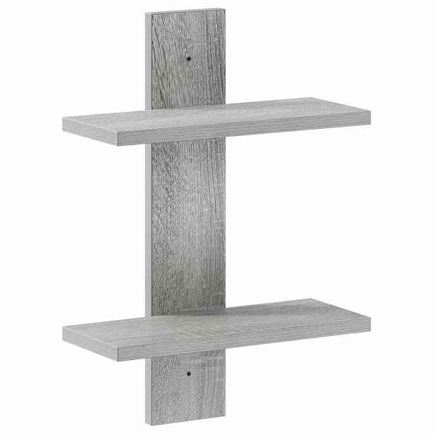 vidaXL Nástěnná polička Šedý Sonoma 30 x 13.5 x 43 cm Kompozitní dřevo