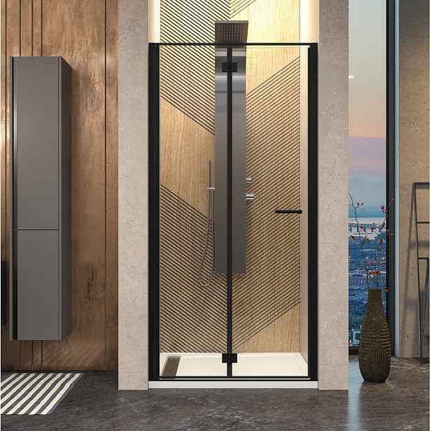 YES BLACK B8 90 zalamovací sprchové dveře 87-91cm, černá