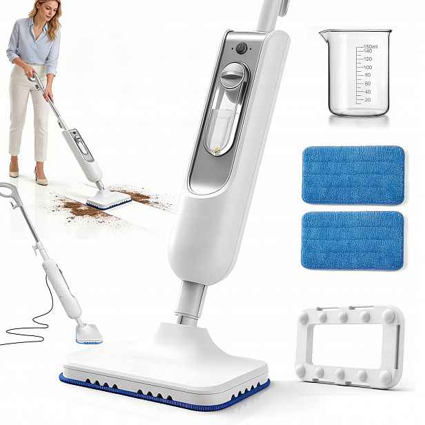 Multifunkční Parní Mop 2 Nástavce 1.5-2.6BAR 1500W 400ml Na Okna Podlah