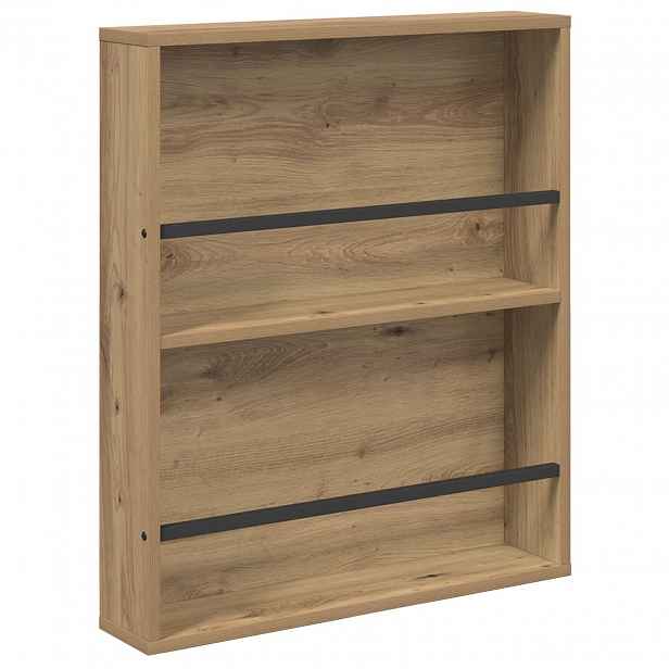 vidaXL Regál na časopisy s policí Artisanový dub 60 x 12 x 70 cm