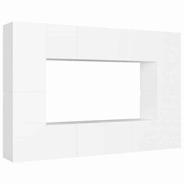vidaXL 8dílný set TV skříněk bílý kompozitní dřevo