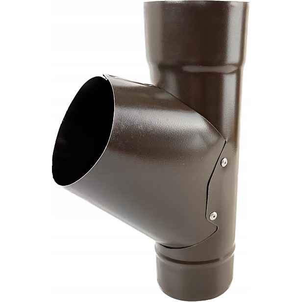 T-rozdělovač 60° pro odtokové trubky 90 mm Galeco Ocel tmavě hnědá Ral 8019
