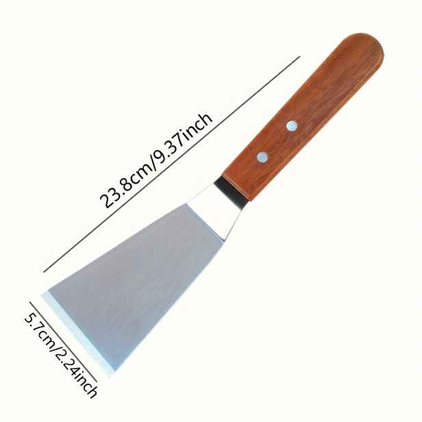 TEMU Speciální špachtle na tiramisu, nerezová špachtle na dort s dřevěnou rukojetí, špachtle na pečení steaků, špachtle na dorty, nástroj na dezerty,