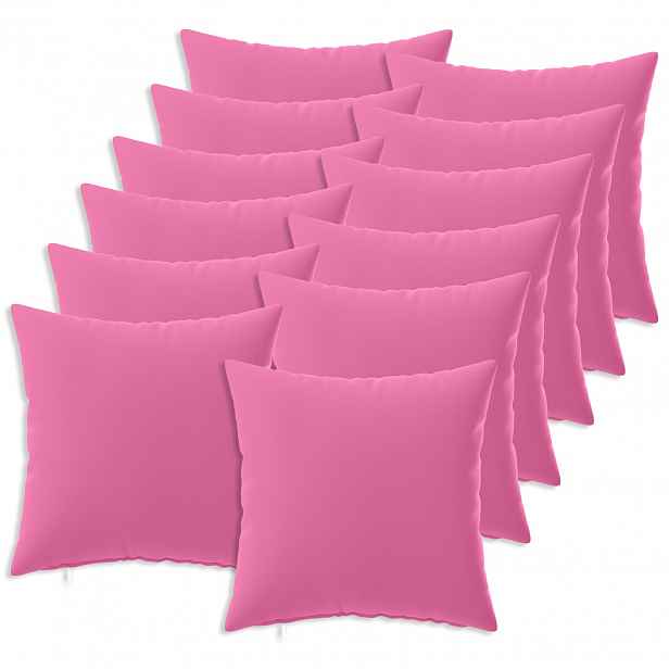 vidaXL Povlak na polštář 12 pcs HEERLEN Růžová 50 x 50 cm Polyester