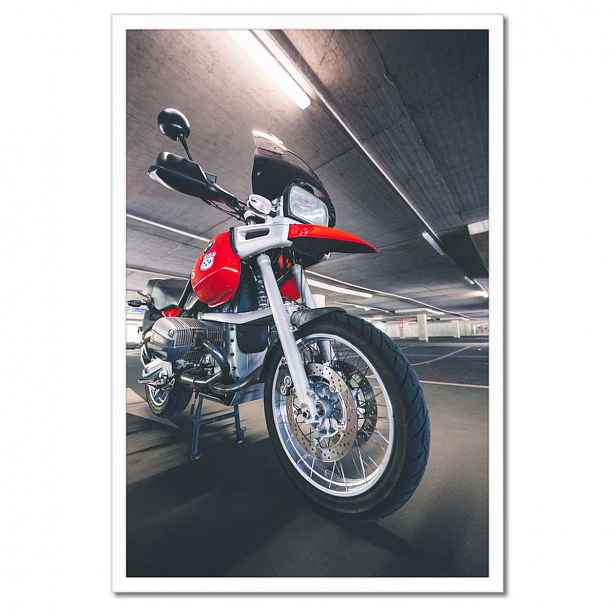 Plakáty v rámu 40x60 Červený motocykl Bmw