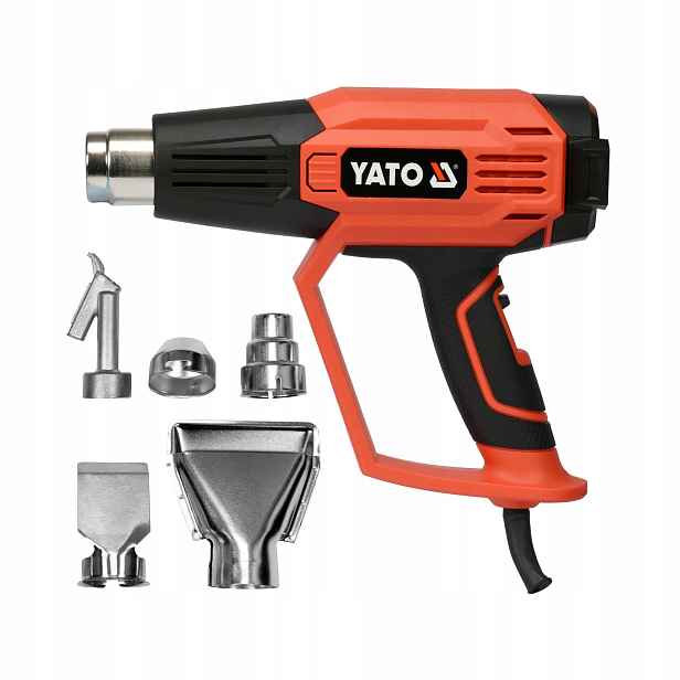 Horkovzdušná Pistole 2000 W 50-600 °C Pro Pájecí Barvy, 3 Rychlostní Stupně Yato