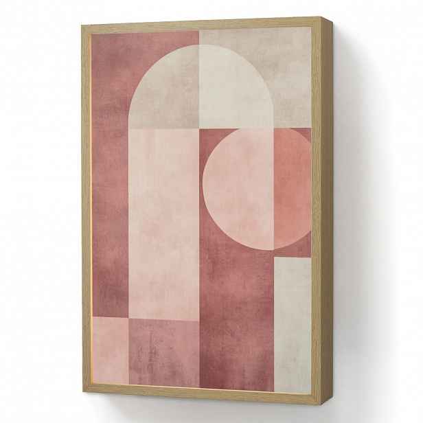 OnlyWow NÁSTĚNNÁ LAMPA S AKUMULÁTOREM Postavy - Abstraktní - Růžová 40x60 cm
