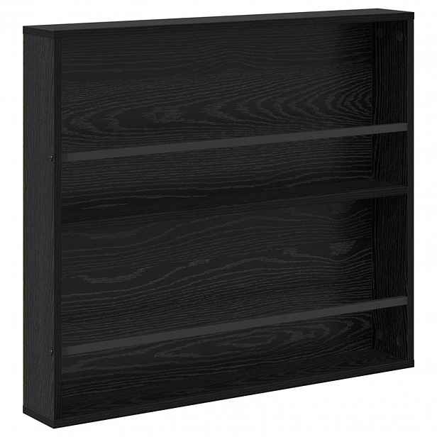 vidaXL Regál na časopisy Černý dub 80 x 12 x 70 cm Kompozitní dřevo