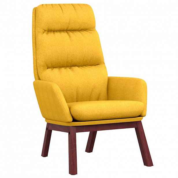 vidaXL Relaxační křeslo hořčicově žluté textil