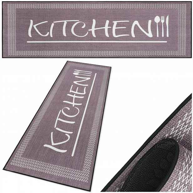 Koberec Běhoun Do Kuchyně Fialový 80x200 Koberec Kuchyňská Podložka Kitchen Podgumovaná