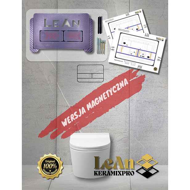 Skryté úzké splachovací tlačítko Geberit Tece LeAnKeramixPro bez sady
