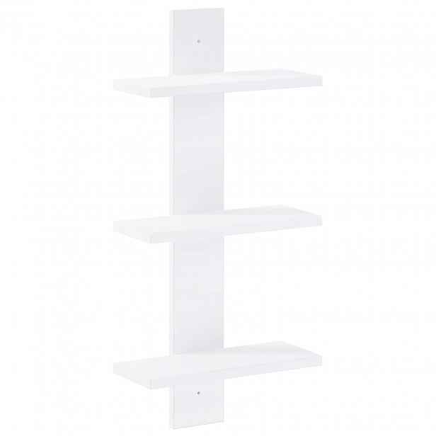 vidaXL Nástěnná polička Bílá 30 x 13.5 x 64.5 cm Kompozitní dřevo