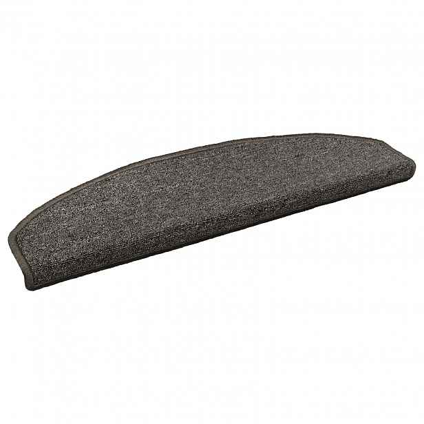 vidaXL Samolepicí schodové rohože 15 ks 80 x 24,5 x 3,5 cm Tmavě šedá