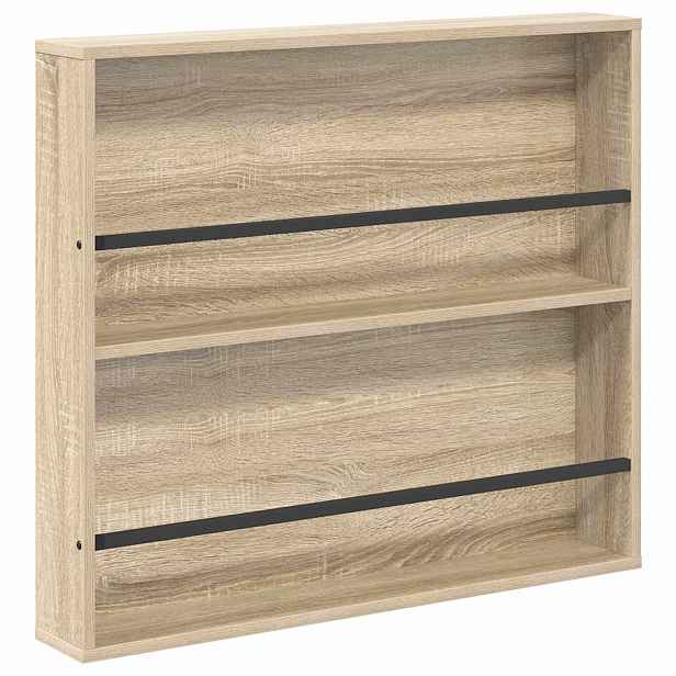 vidaXL Regál na časopisy Sonoma dub 80 x 12 x 70 cm Kompozitní dřevo