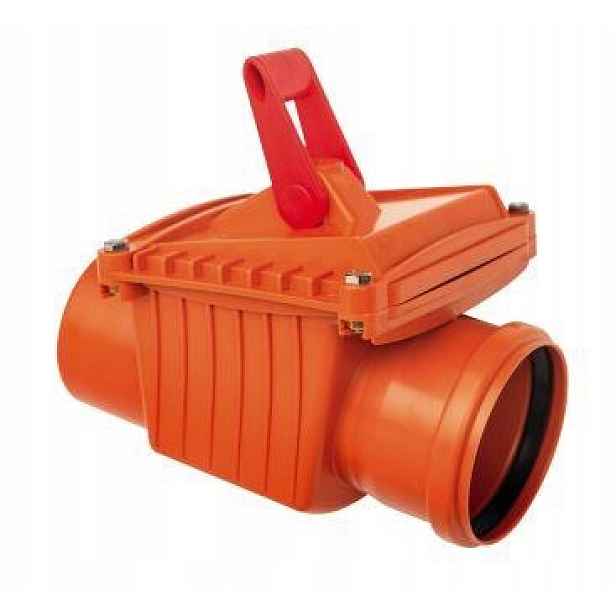 Bouřkový uzávěr DN110 ⌀110 mm jednoklopový zpětný ventil kanalizace