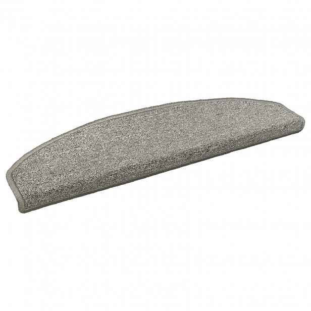 vidaXL Samolepicí schodové rohože 15 ks 80 x 24,5 x 3,5 cm Světle šedá