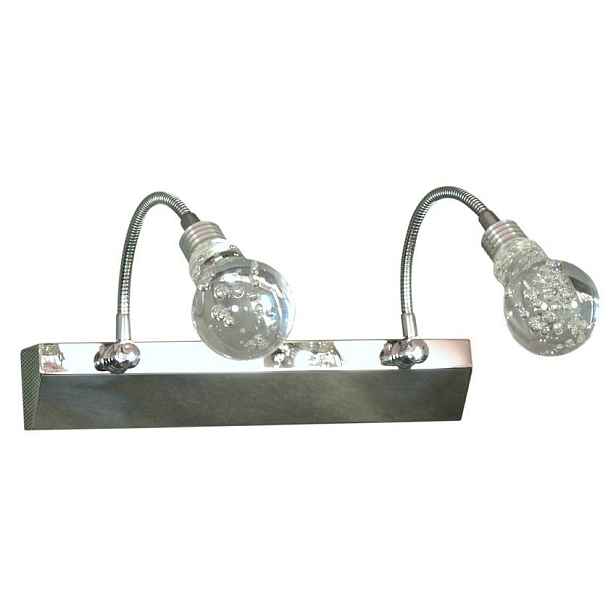 Akrylová LED nástěnná lampa 2X2W LED chrom