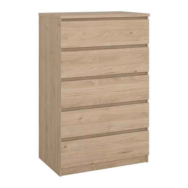 Komoda v dekoru dubu v přírodní barvě 77x121x50 cm Naia – Tvilum