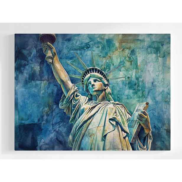 Plakát Socha Svobody New York Akvarel Usa 100x75