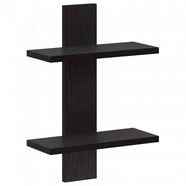 vidaXL Nástěnná polička Černý dub 30 x 13.5 x 43 cm Kompozitní dřevo