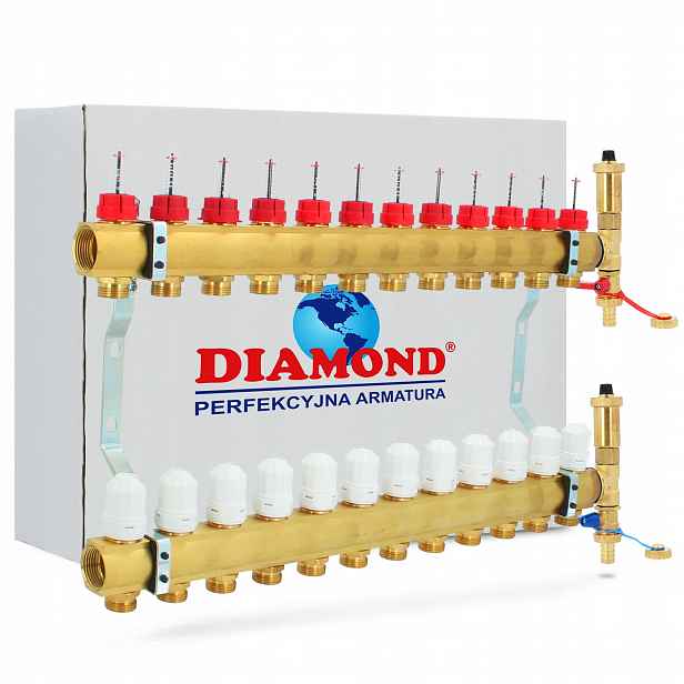 Rozdělovač pro podlahové vytápění Diamond 12