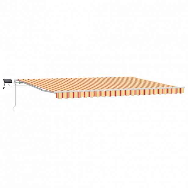 vidaXL Stahovací markýza Žlutá a oranžová 500 × 300 cm Látka a hliník