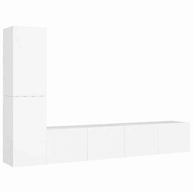 vidaXL 4dílný set TV skříněk bílý kompozitní dřevo