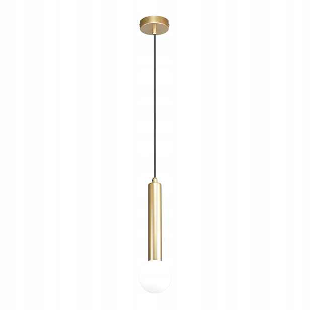 Italux Závěsná lampa Filano Zlatá Tuba, Bílá Kulička, Moderní G9 5W