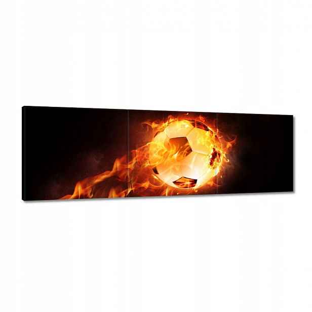 Obrazy 120x40 Fotbal v ohni
