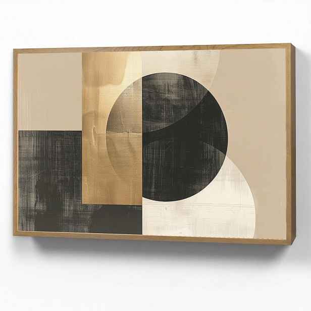 OnlyWow NÁSTĚNNÁ LAMPA S AKUMULÁTOREM Abstraktní - Moderní - Černá - Zlatá 90x60 cm