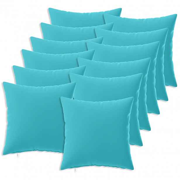 vidaXL Povlak na polštář 12 pcs HEERLEN Tyrkysová 50 x 50 cm Polyester