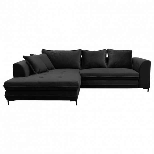 Livetastic ROHOVÁ SEDAČKA, textil, černá