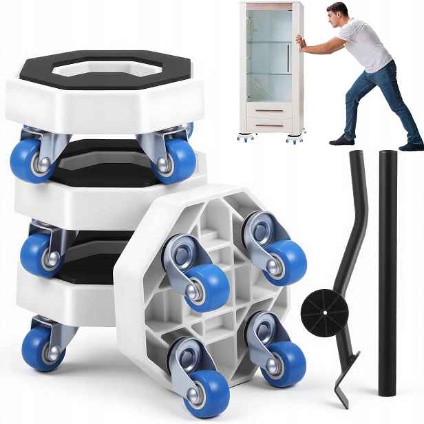 Velká Sada Pro Přepravu Nábytku Agd Transportní Kolečka, Zvedák Max 400 Kg